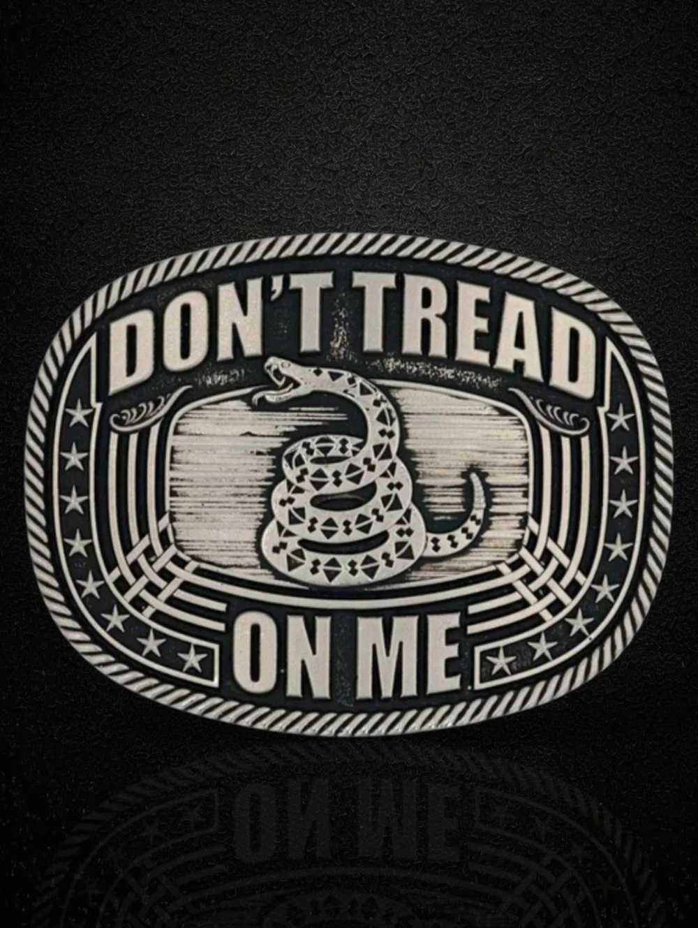 Montana Silversmiths Don't Tread‎ On Me Roped Gadsden Belt Buckle Retail $45 NEW